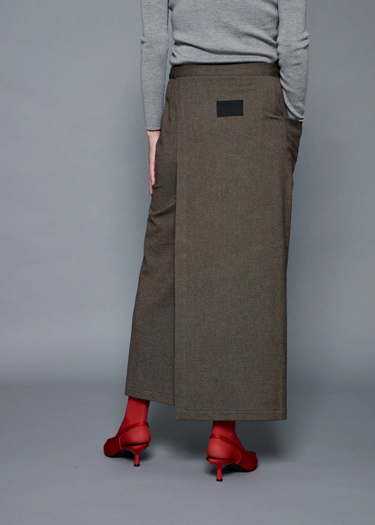 COGTHEBIGSMOKE / MIRANDA WRAP SKIRT / MINK