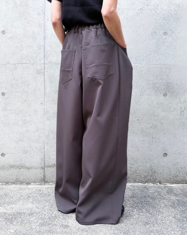 ASTRAET / ポケット/ダーツ イージーワイドパンツ / DK.GRAY / 54142020022