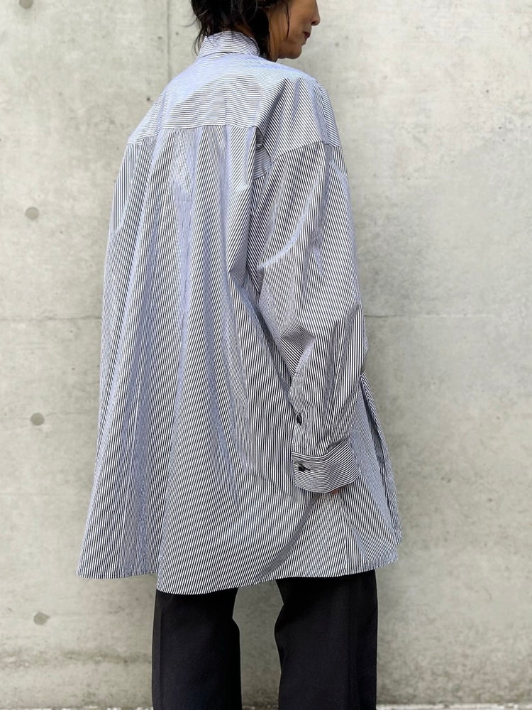 någonstans / over flare shirt   / BLACK / 470JS830-0191