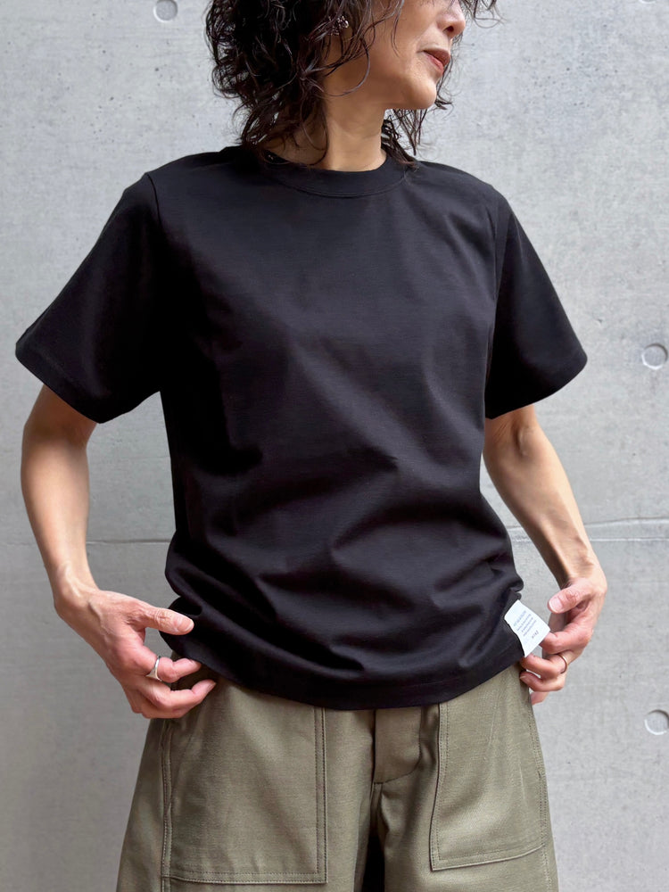 HYKE / SHORT-SLV TEE / BLACK / 12437