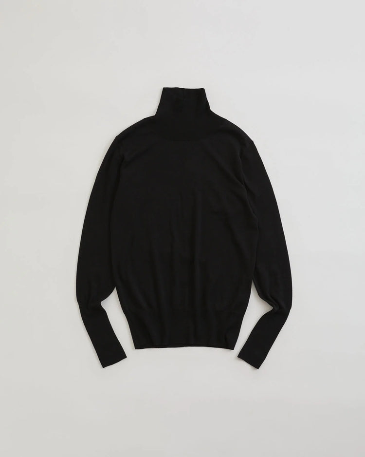 THE SHINZONE / COTTON SILK HIGH NECK KNIT / BLACK / 24AMSNI10