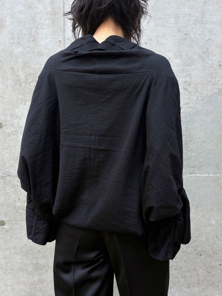 JUNYA WATANABE / アームドレープデザイン ロングカーディガン / BLACK / JQ-N007