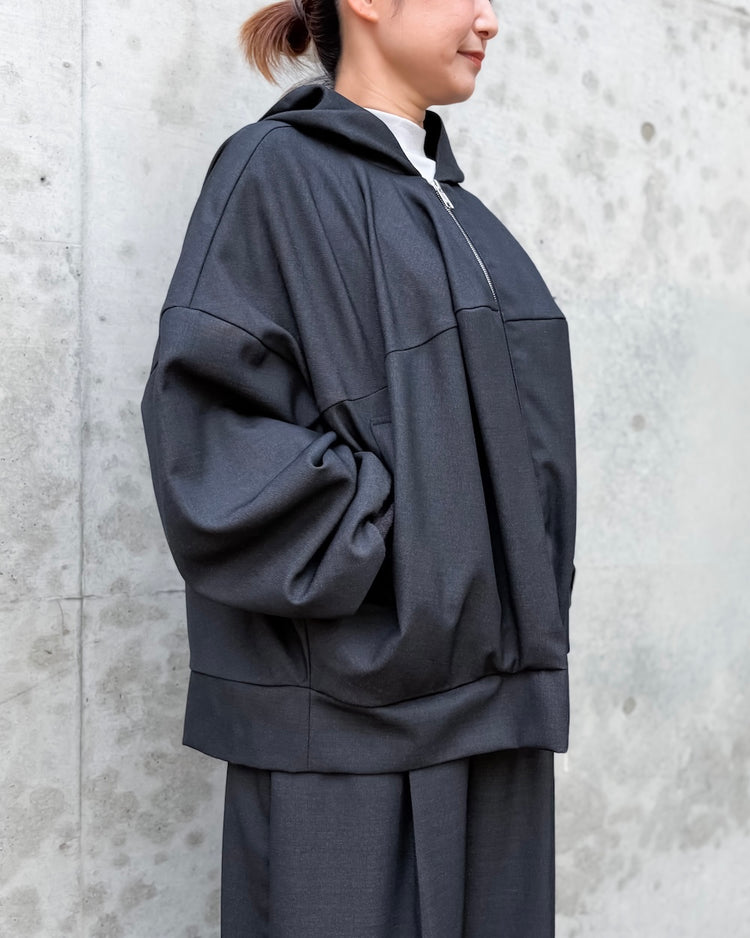 ENFÖLD / STTRUCTURED HOODIE / Charcoal Gray / 300JA230-2311