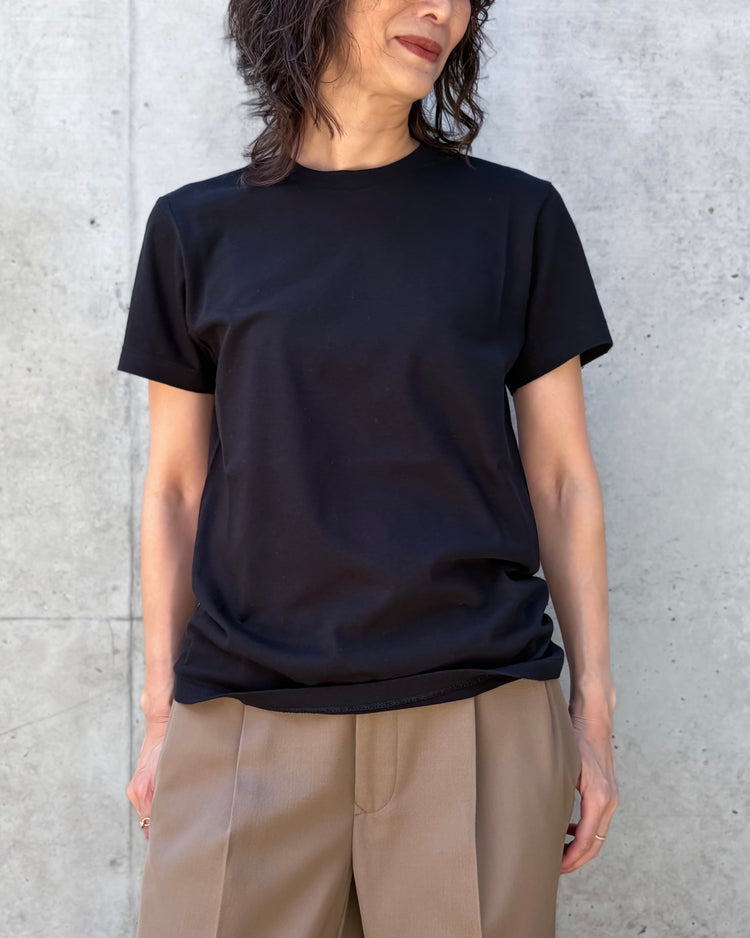 AURALEE / SEAMLESS CREW NECK TEE / T.BROWN / A00T04ST