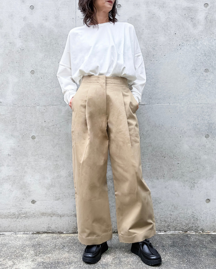 STUDIO NICHOLSON / LOOP LONG SLEEVE T-SHIRT / OPTIC WHITE