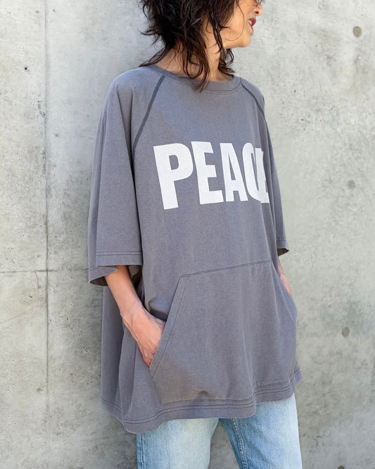 KATHARINE HAMNETT / ORGANIC RAGLAN SLEEVE TEE / L.GRAY / KHT-13