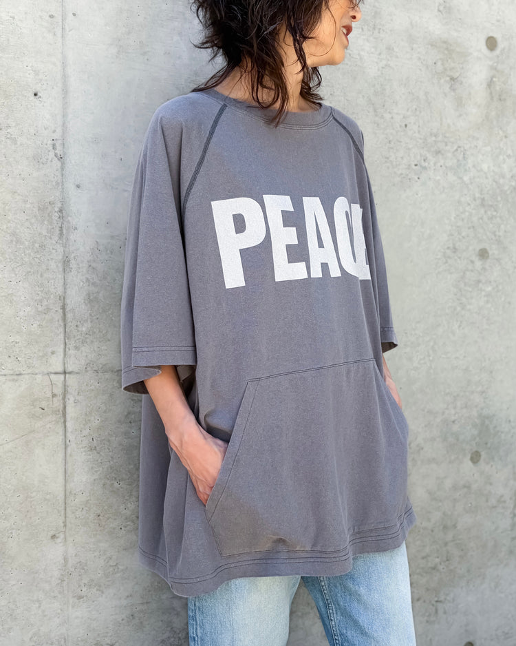 KATHARINE HAMNETT / ORGANIC RAGLAN SLEEVE TEE / L.GRAY / KHT-13