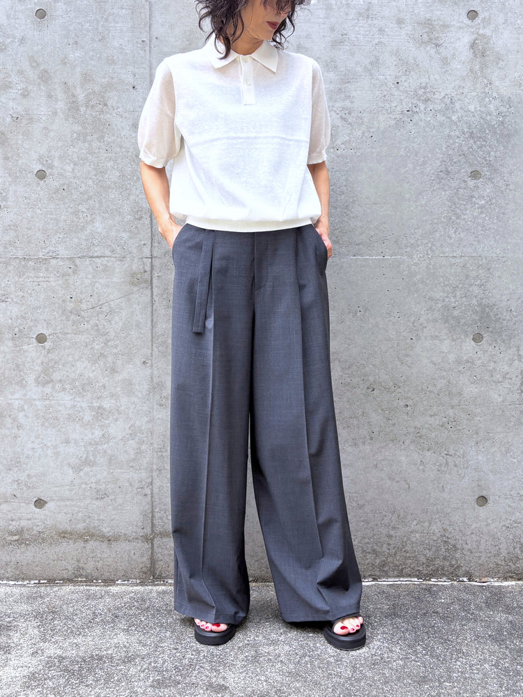 SLOANE / 16G天竺 リサイクルポリエステル×コットン 半袖ポロ / WHITE / SL10S-1075