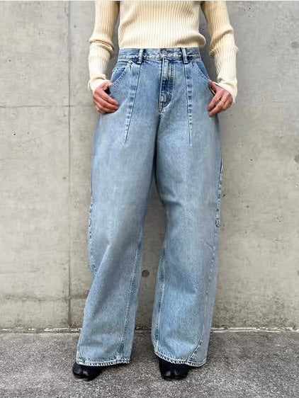 CLANE / COCOON BULKY DENIM PANTS / BLUE / 10111-7043