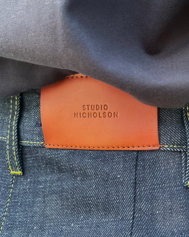 STUDIO NICHOLSON / CHALCO DENIM / WIDE CROP PANT / RAW INDIGO / SNW1417
