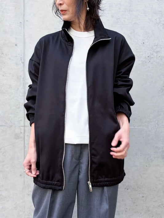 CINOH / REFINA ZIP BLOUSON / BLACK / E-21-319