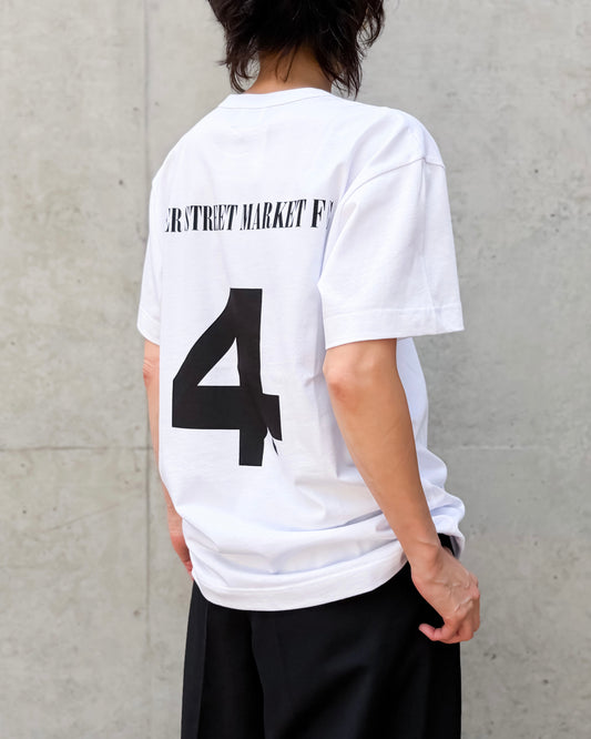 DSM kei ninomiya / FOOTBALL BACKIPRINT SHORTSLEEVE TEE / WHITE / DSM02T026