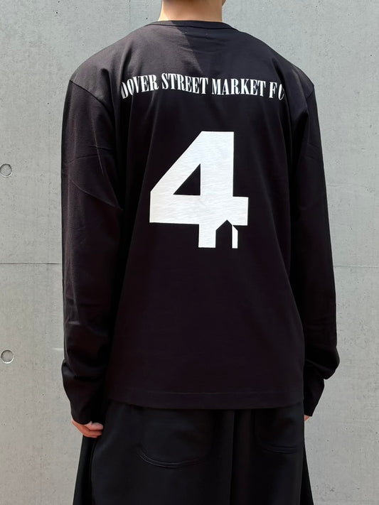 DSM kei ninomiya / FOOTBALL BACK PRINT LS TEE / BLACK / DSM02T028