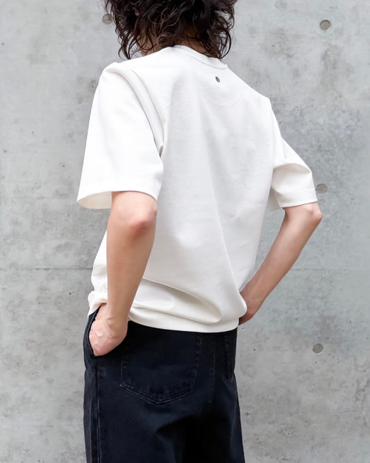 CINOH / REFINA/COMPACT T-SHIRT / OFF WHITE / C40-001