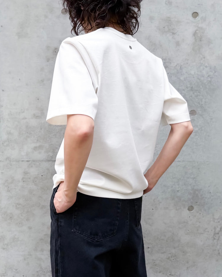 CINOH / REFINA/COMPACT T-SHIRT / OFF WHITE / C40-001