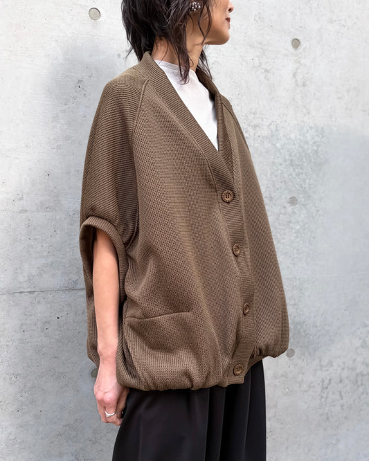 COGTHEBIGSMOKE / NEELA PUFF SLEEVE CARDIGAN / BRONZE