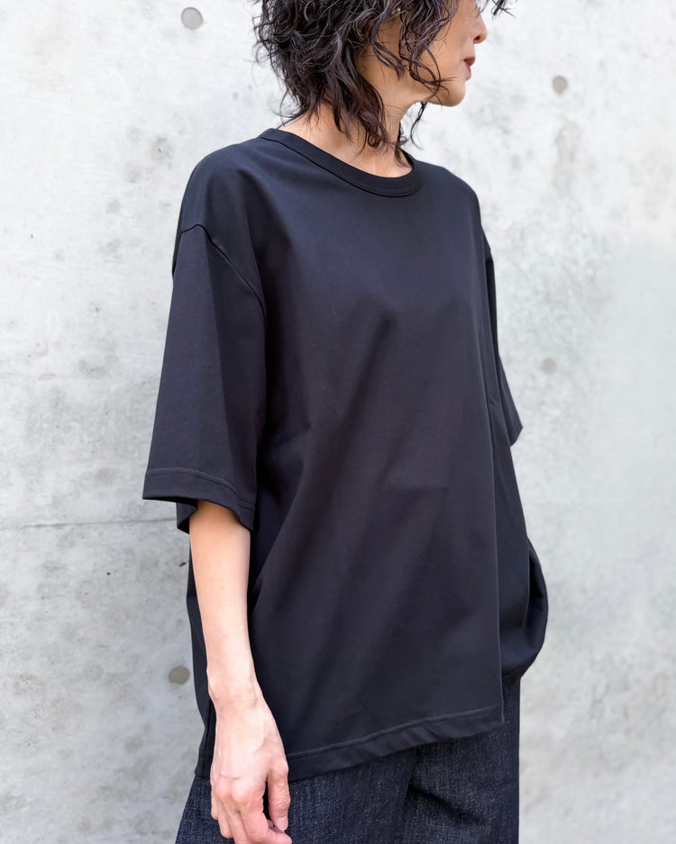 STUDIO NICHOLSON / SHORT SLEEVE T-SHIRT / BLACK