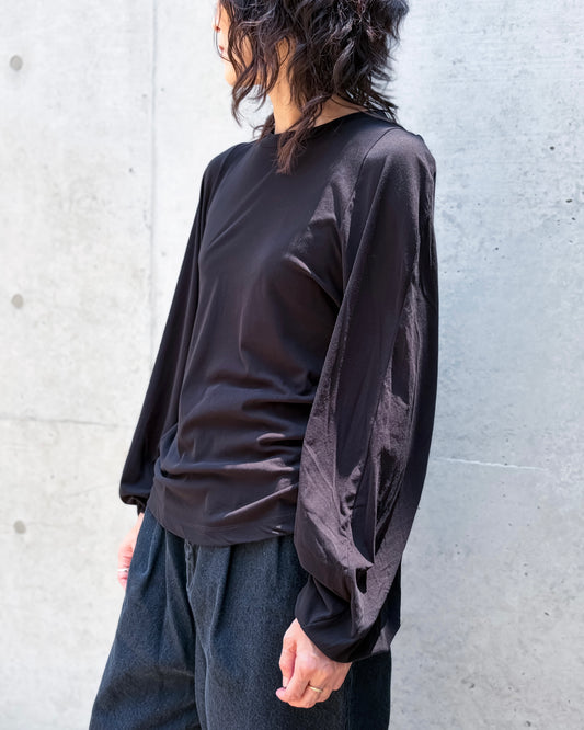 CINOH / SHEF DESIGN-SLEEVE TEE / BLACK / F-40-008