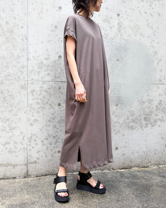 ADAWAS / DRY COTTON JERSEY DRESS / BROWN / ADWS-507-27