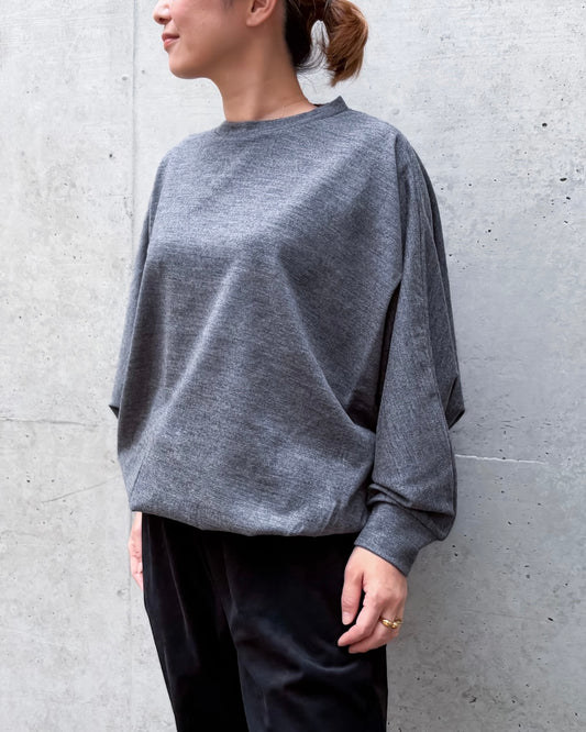 COGTHEBIGSMOKE / ONIX CREW NECK TOP / CHARCOAL