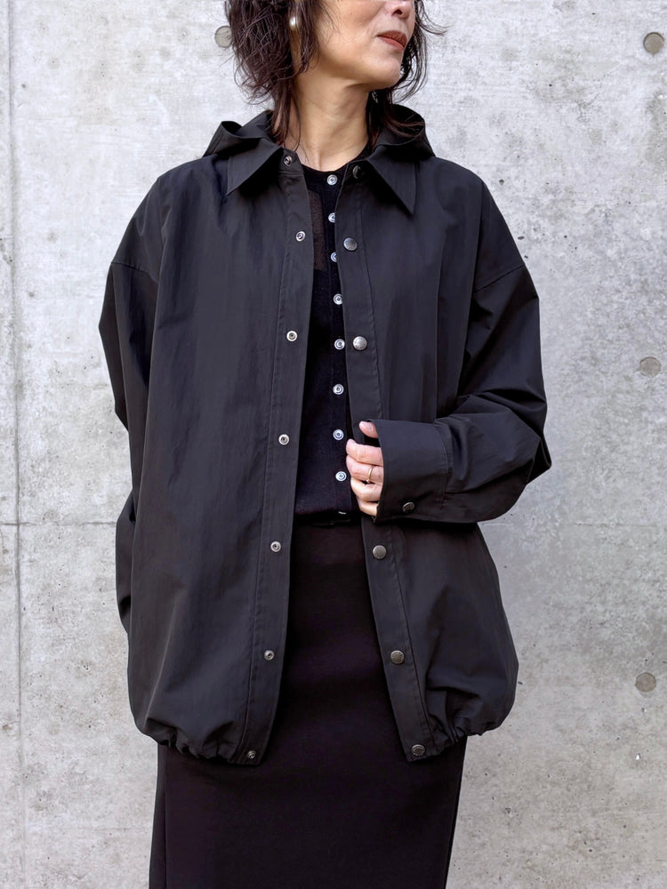 ASTRAET / フーデッド シャツ / BLACK / 54212700017