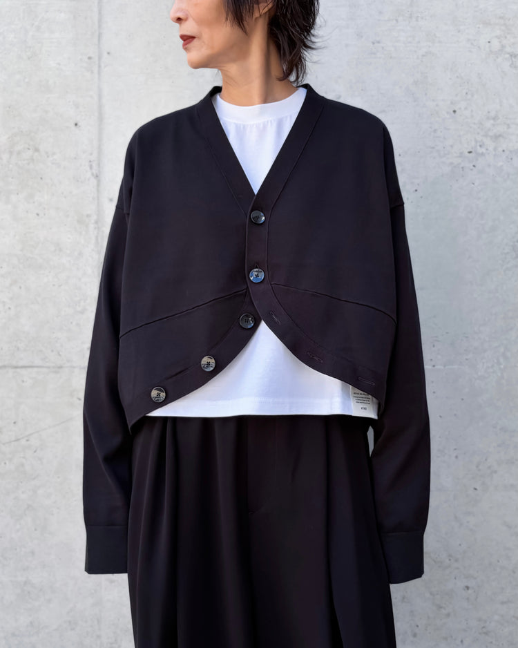 någonstans / hem-design cardigan  / Black / 470JA470-0571