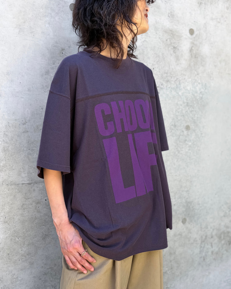 KATHARINE HAMNETT / ORGANIC SLOGAN BIG TEE / BROWN / KHT-12