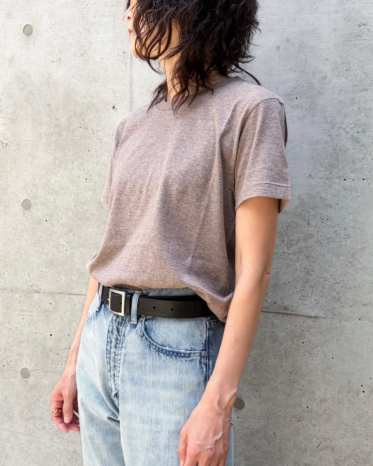 AURALEE / SEAMLESS CREW NECK TEE / T.BROWN / A00T04ST