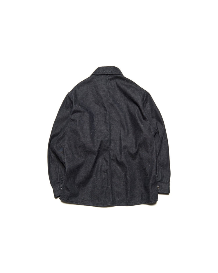 uniform expriment / NEP DENIM DOUBLE POCKET SHIRT / BLACK / UE- 262028