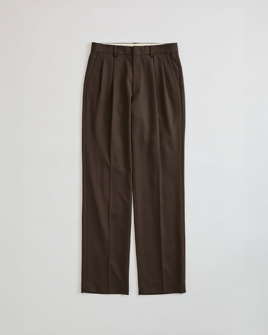 THE SHINZONE / WASHABLE WOOL CHRYSLER PANTS / BROWN / 26AMSPA09
