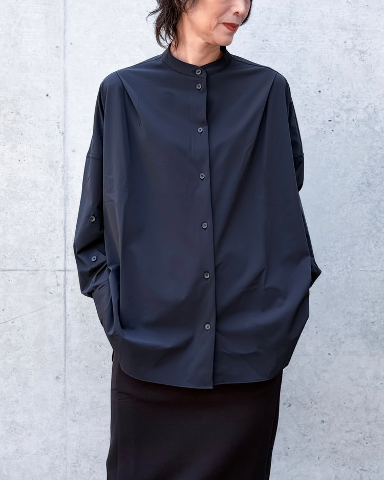COGTHEBIGSMOKE / OLGA BAND COLLAR SHT / BLACK