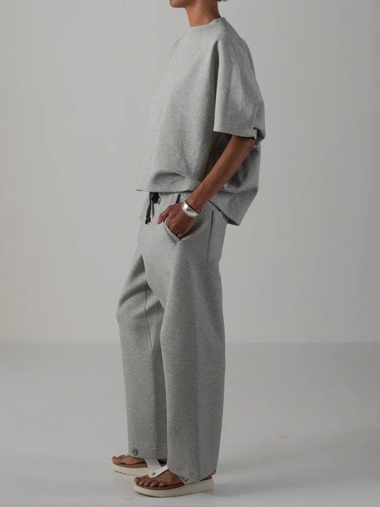 COGTHEBIGSMOKE / HELLEN PENTAGON TOP(H/S) / MID GREY