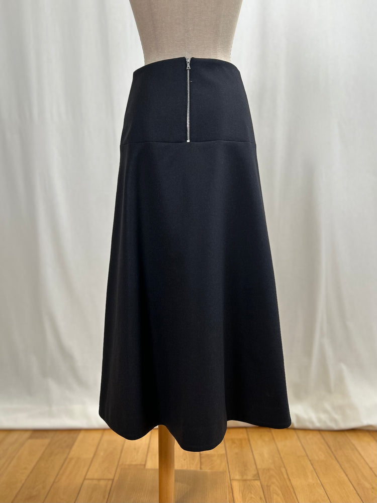 AURALEE / LIGHT MELTON SKIRT / DARK CHARCOAL