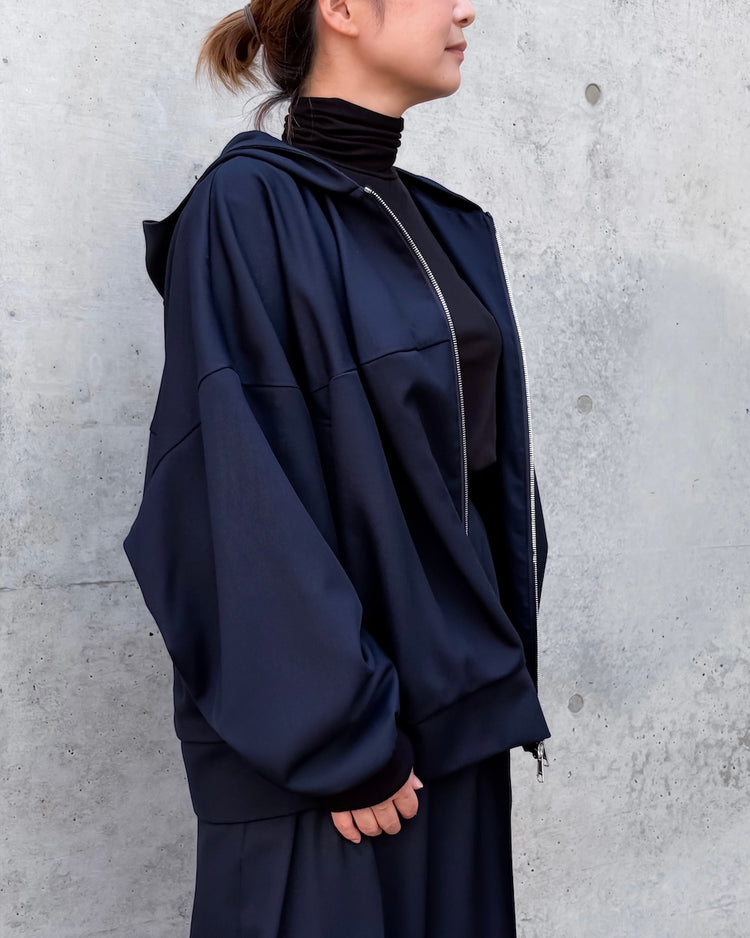 ENFÖLD / STTRUCTURED HOODIE / Dark Navy / 300JA230-2311