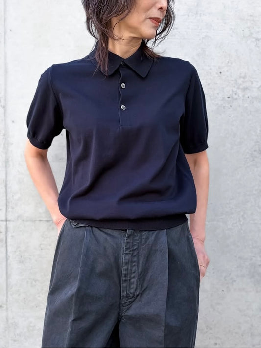 SLOANE / 30G天竺コットン半袖ポロ / NAVY / SL10S-1199