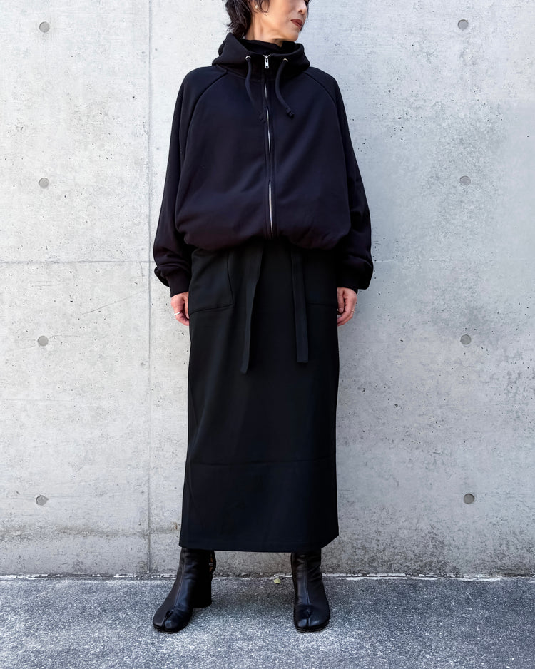 COGTHEBIGSMOKE / OLIVETTE ZIP UP HOODIE / BLACK