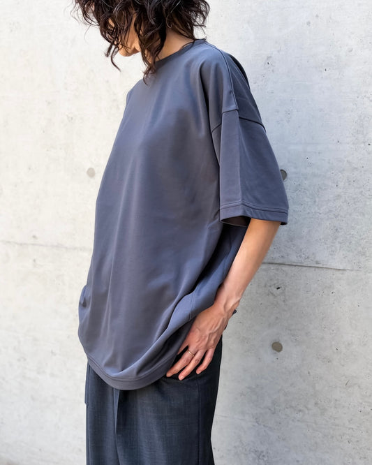 någonstans / loose basic t-shirt / cement / 470JS880-1581