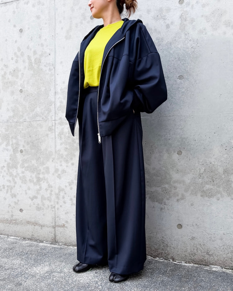ENFÖLD / STTRUCTURED HOODIE / Dark Navy / 300JA230-2311