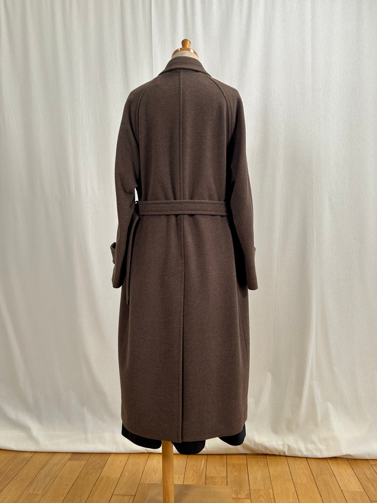 AURALEE / SUPER FINE WOOL MOSSER SOUTIEN COLLAR COAT / TOP BROWN