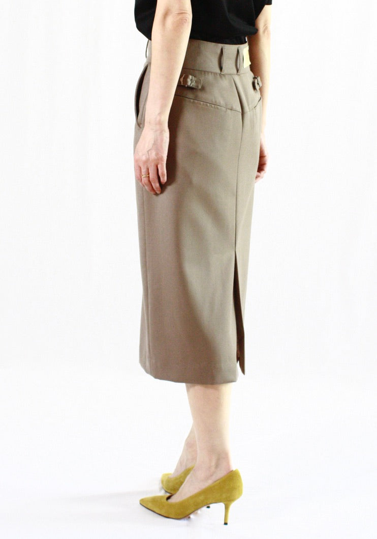 FARAH / Side Adjustable Tight Skirts・Beige・FR0302-W4013