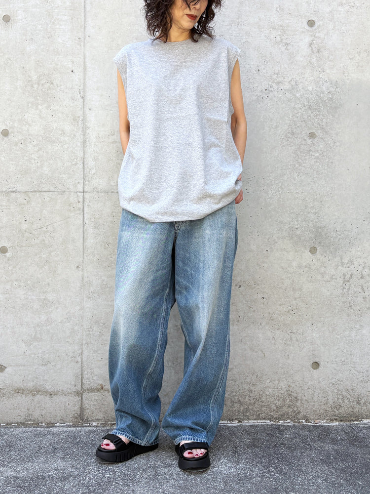 INSCRIRE / Raffi Gauze Sleeveless Teet / LT.GRAY / I26SSCUT11