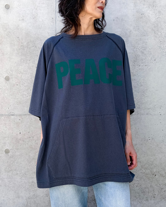 KATHARINE HAMNETT / ORGANIC RAGLAN SLEEVE TEE / NAVY / KHT-13