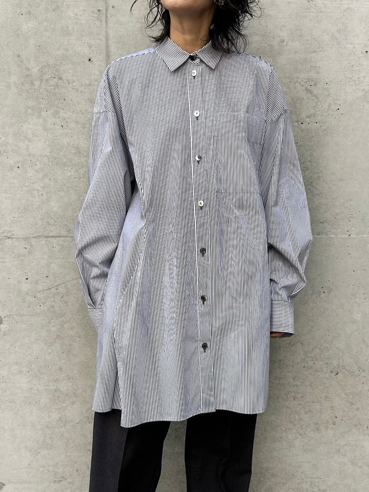 någonstans / over flare shirt   / BLACK / 470JS830-0191