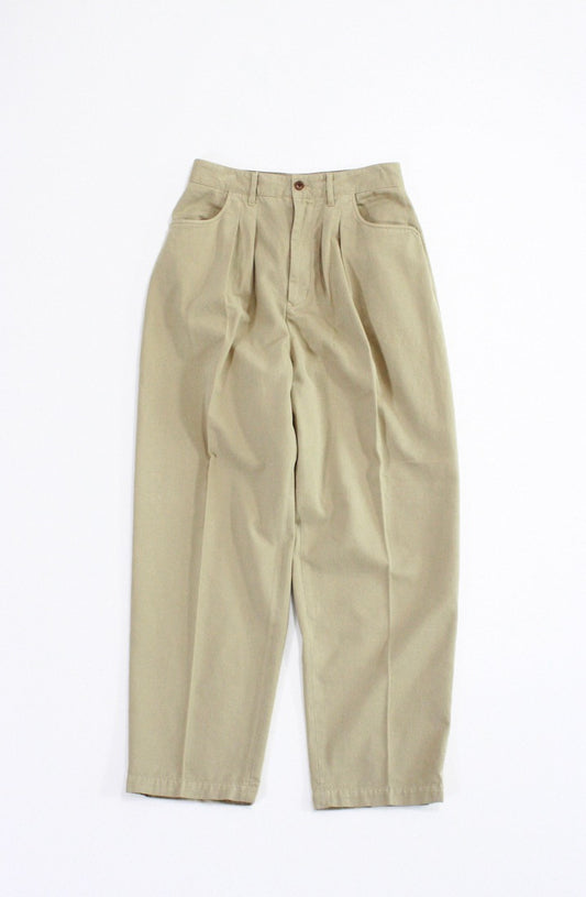 FARAH / Two Tuck Wide Tapered Pants・Beije・FR0302-W4004