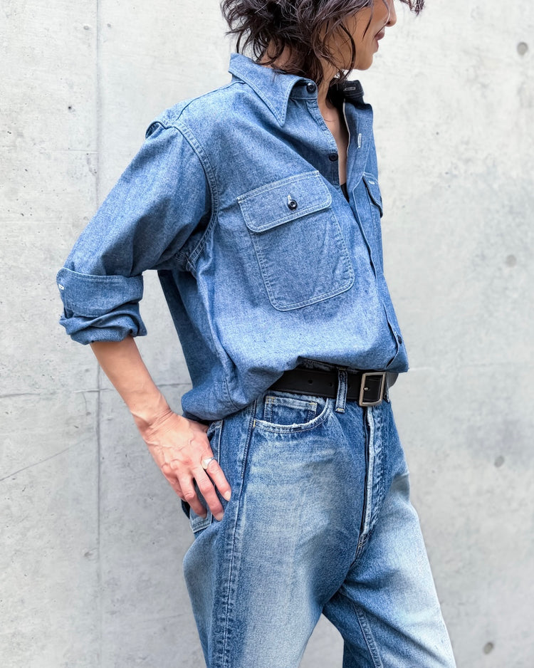 MADISONBLUE / HAMPTON CHAMBRAY SHIRT(OW) / NAVY / MB000-5003