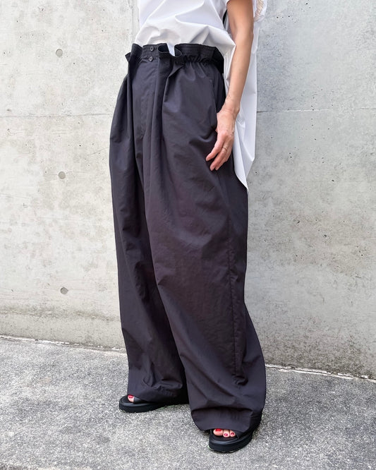 ASTRAET / ウエストゴム ギャザーワイドパンツ / BLACK / 54142360026