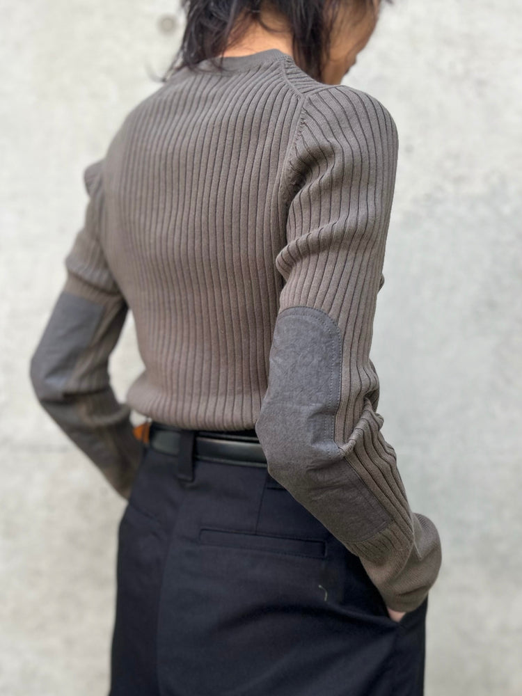 THE SHINZONE / MILITARY RIB KNIT PULLOVER / KHAKI / 26SMSNI03