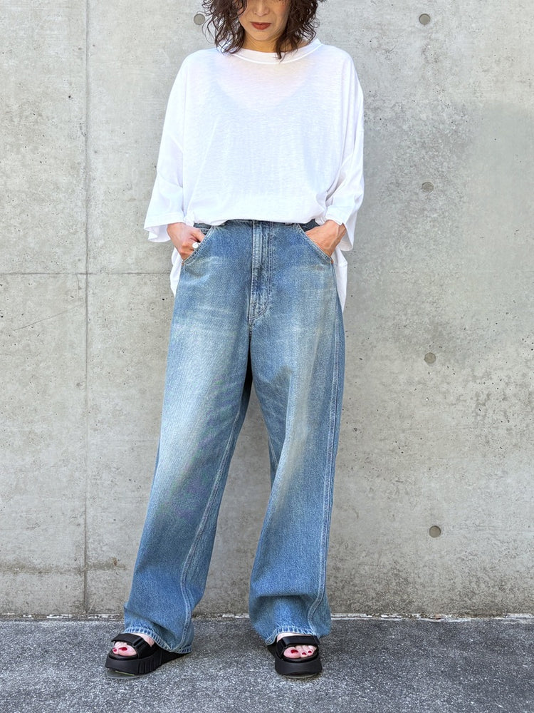 INSCRIRE / Cotton Silk Over Size T-Shirt / WHITE / I26SSBC3A