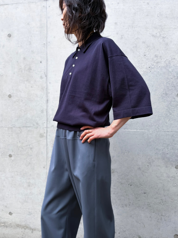 BLAMINK / 18Gハーフスリーブニット / NAVY / 79181000001