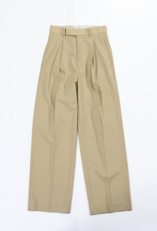 AURALEE / SUPER FINE TROPICAL WOOL SLACKS・TOP BEIGE・A24SP06WT